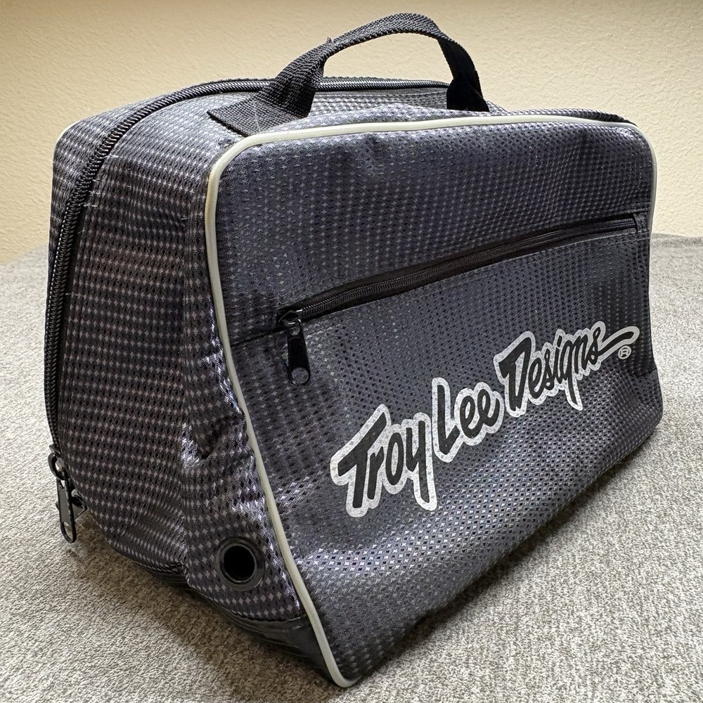 Vintage Troy Lee Designs TLD Helmet Bag Black Silver Dirt Bike MX Motorcycle